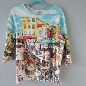 C.J Banks colorful Blouse